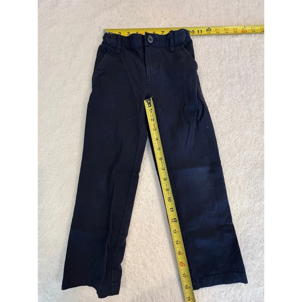 Old Navy Boys Straight Built-In Flex Chino Pants Navy Blue Size 6 School Uniform
